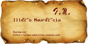 Illés Maurícia névjegykártya